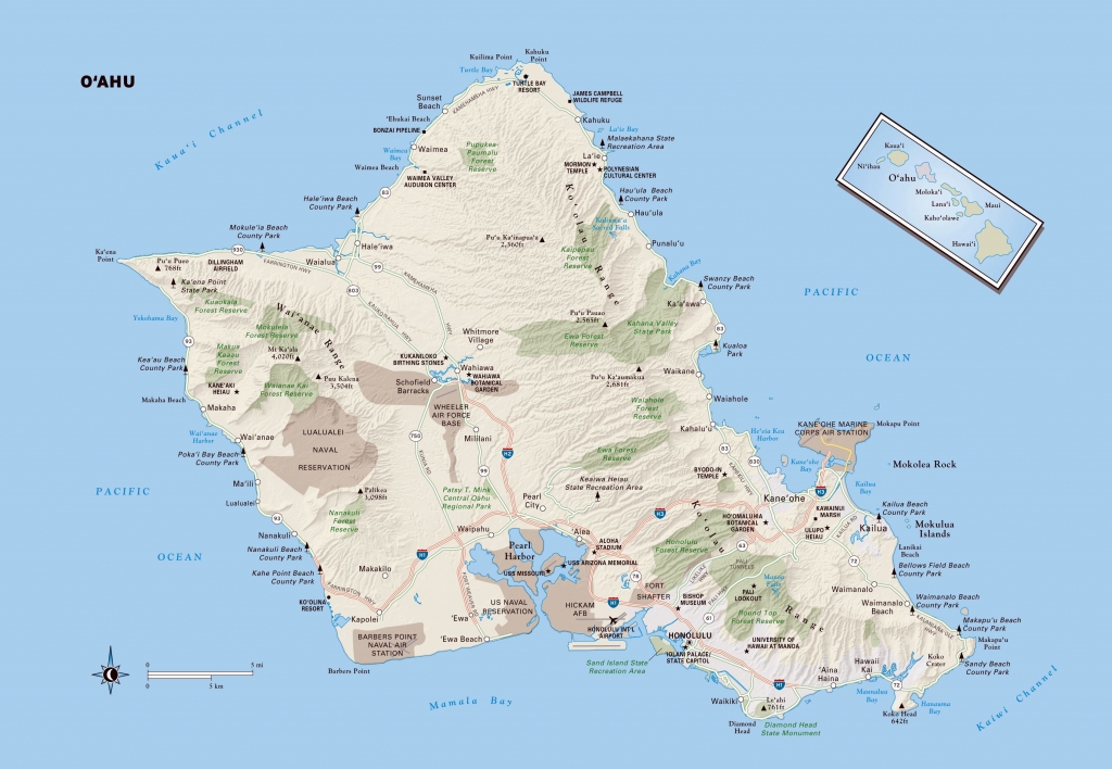 map of oahu